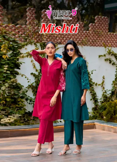 Mishti Vol 1 By Mystic 9 Gadhval Kurti With Bottom Exporters In India