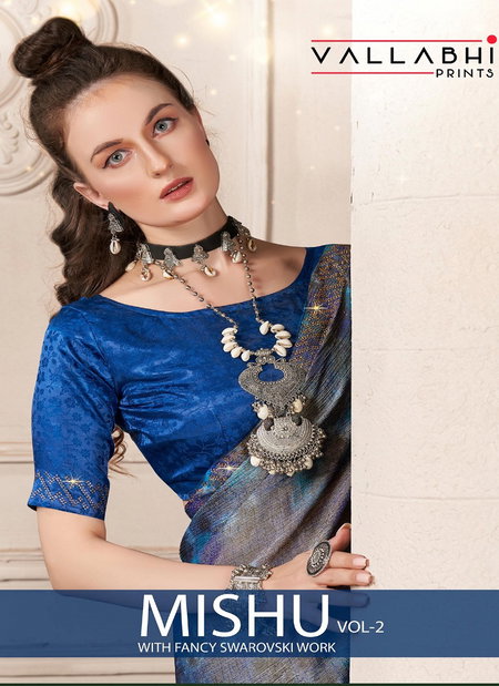 Mishu Vol 2 By Vallabhi Designer Brasso Printed Sarees Wholesalers In Delhi