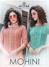 Mitto Mohini Weaving Strips Designer Party wear Kurtis with Rayon Slub Lycra Pant kurtis Collections