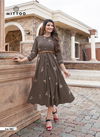 Mittoo Belt 5 Ethnic Wear Long Designer Rayon Printed Kurti Collection
