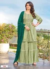 Mittoo Ceremony New Fancy Festive Wear Designer Kurti Sharara With Dupatta Collection