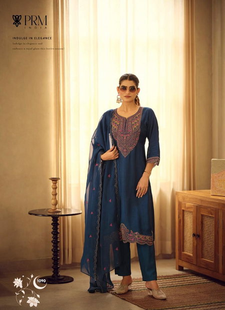 Moh By Prm Russian Silk Wholesale Kurti With Bottom Dupatta In India
