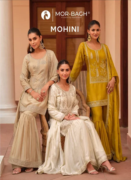 Mohini By Aashirwad Mor Bagh Silk Satin Readymade Suits Exporters In India