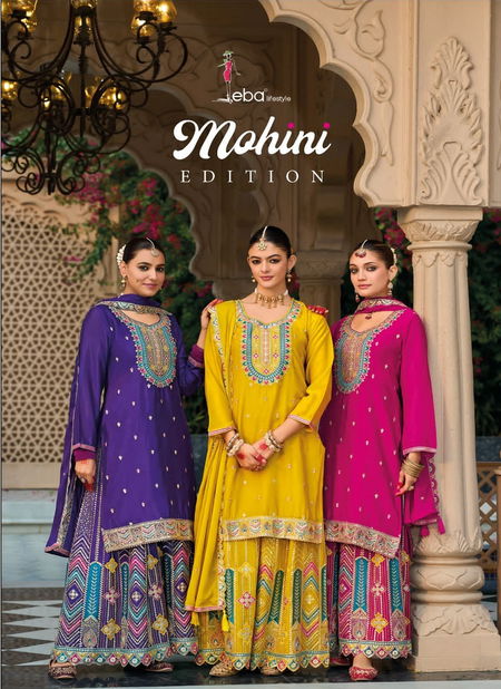 Mohini By Eba Chinon Embroidery Readymade Suits Wholesalers In Delhi Catalog