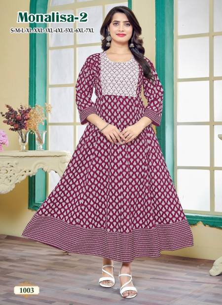 Monalisa 2 Rayon Gold Printed Embroidery Kurtis Wholesale Clothing Suppliers In India
 Catalog