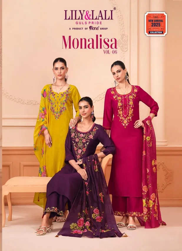 Monalisa Vol 6 By Lily And Lali Viscose Kurti With Bottom Dupatta Wholesale In India