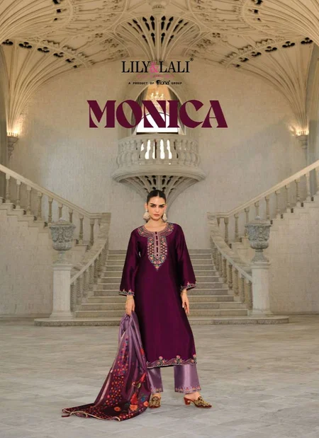 Monica By Lily And Lali Silk Wholesale Kurti With Bottom Dupatta Suppliers In Mumbai