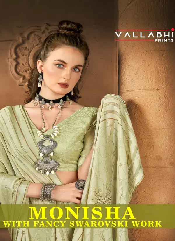 Monisha By Vallabhi Brasso Printed Sarees Wholesale Price In Surat