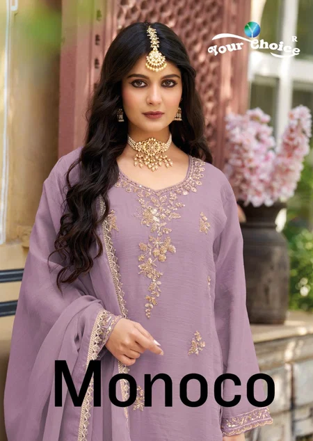 Monoco By Your Choice Rose Gold Readymade Suits Wholesalers In Surat
