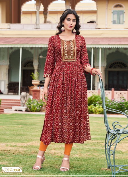 Monza Vol 1 By Passion Tree Nayra Cut Designer Kurtis
 Catalog