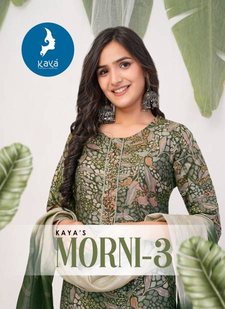 Morni 3 By Kaya Chanderi Foil Printed Kurti With Bottom Dupatta Wholesale Market In Surat Catalog