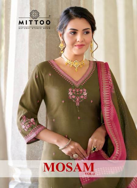 Mosam Vol 2 By Mittoo Viscose Kurti With Bottom Dupatta Wholesale Clothing Suppliers In India
 Catalog