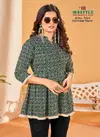 Mostyle 3925 Discharge Rayon Printed Western Ladies Top Wholesale Market In Surat
