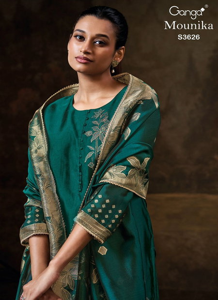 Mounika 3626 By Ganga Viscose Embroidery Salwar Suit Orders In India