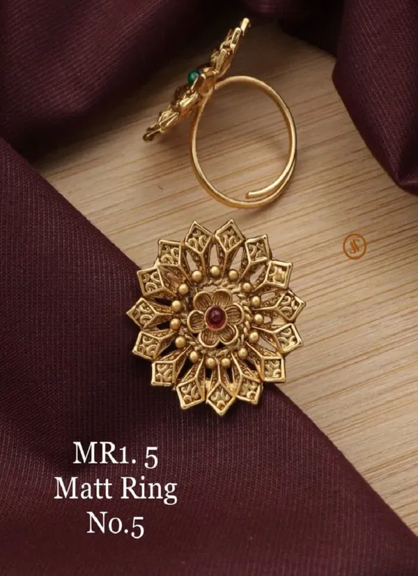 MR1 Designer Rajawadi Matt Rings Wholesalers In Delhi
