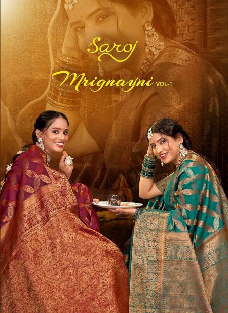 Mrignayni Vol 1 By Saroj Wedding Wear Silk Sarees Wholesale Market In Surat