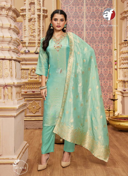 MT 4713 Tissue Shimmer Designer Readymade Suit Wholesale Shop In Surat Catalog