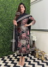 MT Black Embroidery Organza Kurti With Bottom Dupatta Wholesale Shop In Surat	