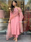 MT Chanderi Silk Embroidery Kurti With Bottom Dupatta Wholesalers In Delhi
