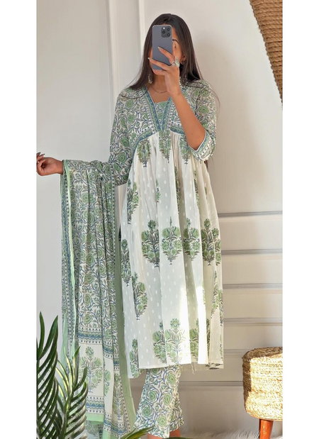 MT Designer Pure Cotton Printed Kurti With Bottom Dupatta Wholesale Price In Surat
