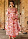 MT Designer Rayon Printed Anarkali Kurti With Bottom Dupatta Wholesale Price In Surat
