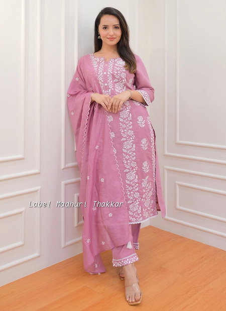 MT Roman Silk Embroidery Designer Kurti With Bottom Dupatta Wholesale Shop In Surat
