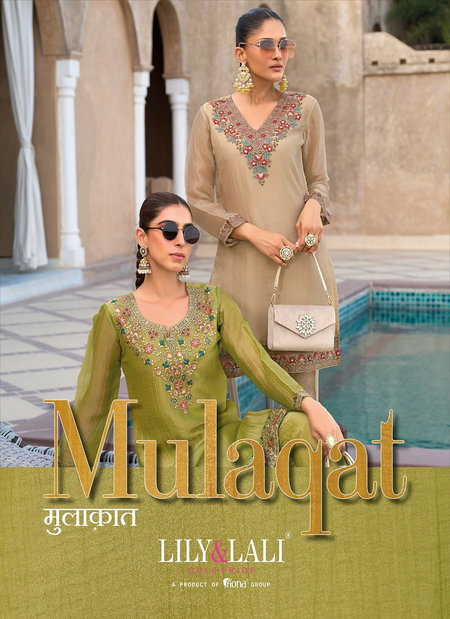 Mulaqat  By Lily And Lali Shimmer Silk Embroidery Co Ord Sets Wholesale Online