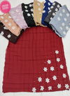 Multi Hijab 9 Flower Work Hosiery Cotton Hijab Collection 