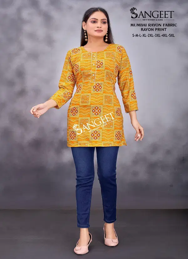 Mumbai Rayon Print 2 By Sangeet Ladies Top Exporters In India