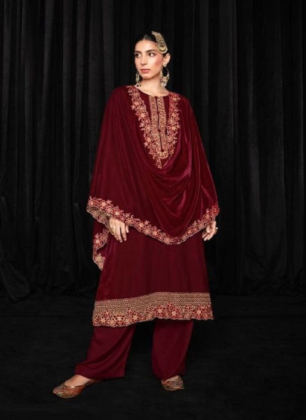 Mumtaz Nooraniyat Fancy Festive Wear Embroidery Velvet Dress Collection