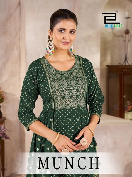 Munch By Blue Hills Rayon Wholesale Anarkali Kurtis Suppliers In Mumbai
