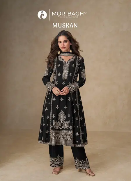 Muskan By Aashirwad Mor Bagh Chinon Silk Readymade Suits Wholesalers In Surat
