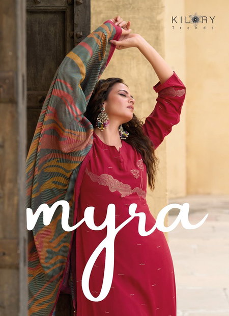Myra By Kilory Maslin Jacquard Silk Wholesale Salwar Kameez In India
