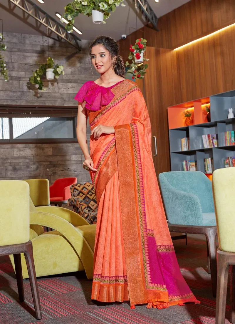 Myra Narayanpeth Pattu Printed Stylish Saree Collection For Casual Wear 