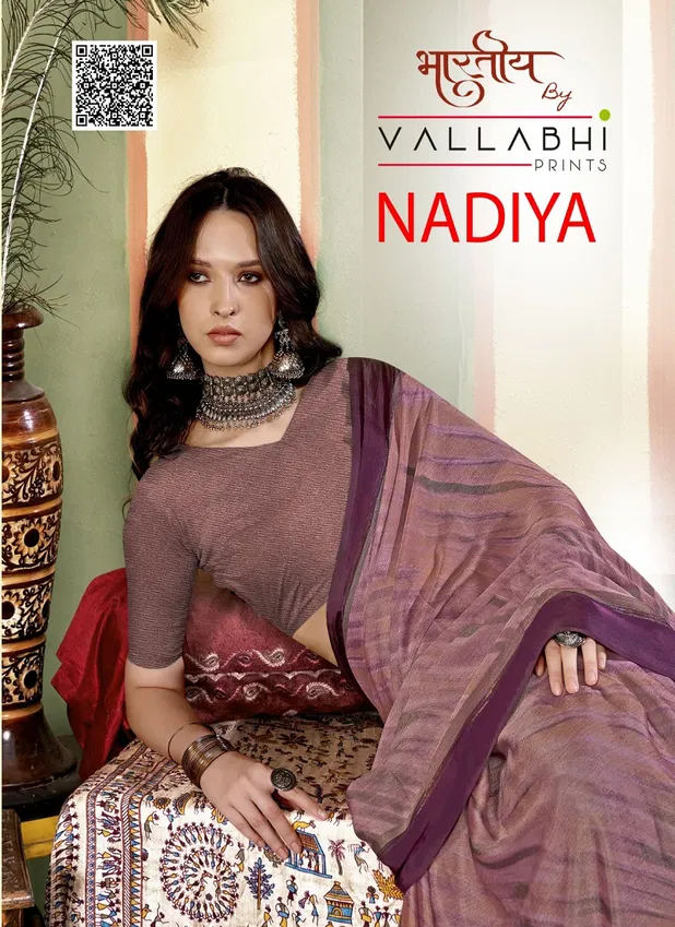 Nadiya By Vallabhi Printed Brasso Sarees Surat Wholesale Market