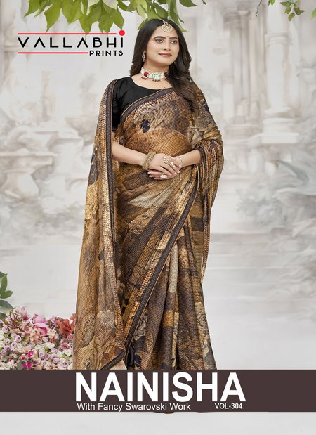 Nainisha Vol 4 By Vallabhi Chiffon Printed Wholesale Daily Wear Saree In India
