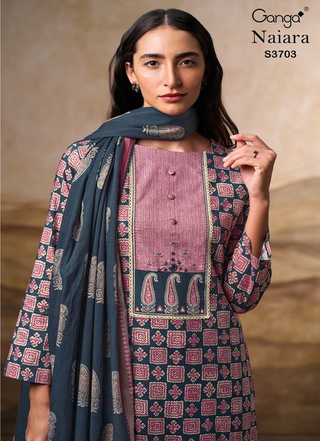 Naira 3703 By Ganga Cotton Printed Designer Salwar Suit Wholesale Online
