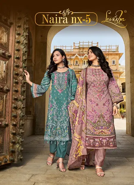 Naira Nx Vol 5 By Levisha Pakistani Print Cambric Cotton Dress Material Wholesale Price In Surat
