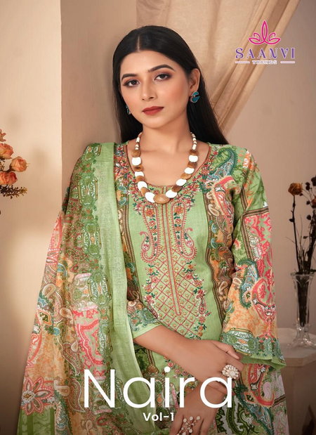 Naira Vol 1 By Saanvi Lawn Cotton Pakistani Dress Material Wholesale Shop In Surat