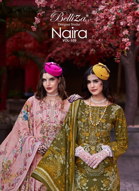 Naira Vol 109 By Belliza Cotton Digital Printed Dress Material Wholsalers In Surat