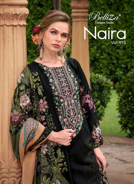 Naira Vol 113 By Belliza Cotton Digital Printed Dress Material Orders In India
