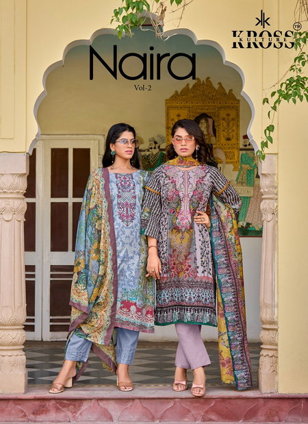 Naira Vol 2 By Kross Kulture Embroidery Cotton Pakistani Wholesale Dress Material In India