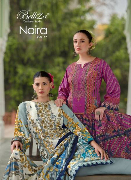 Naira Vol 47 By Belliza Digital Printed Cotton Dress Material Wholesale Market In Surat Catalog