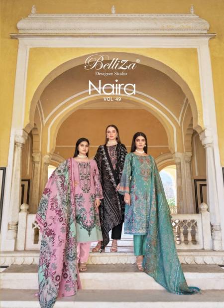 Naira Vol 49 By Belliza Printed Pure Cotton Dress Material Wholesale Market In Surat With Price
 Catalog