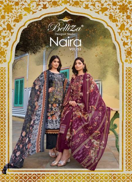 Naira Vol 52 By Belliza Digital Printed Cotton Dress Material Wholesale Market In Surat With Price
