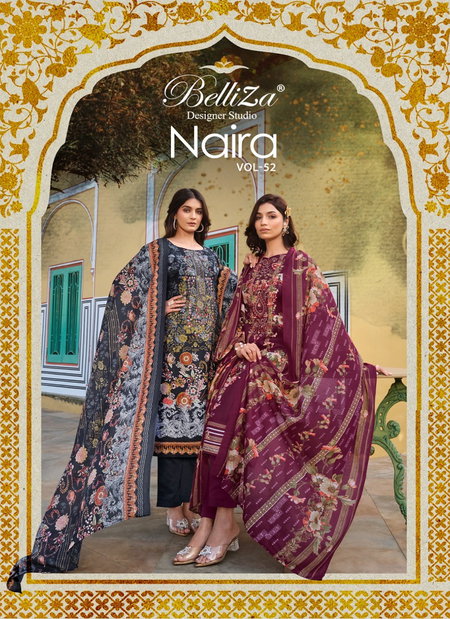 Naira Vol 52 By Belliza Digital Printed Cotton Dress Material Wholesale Market In Surat With Price
