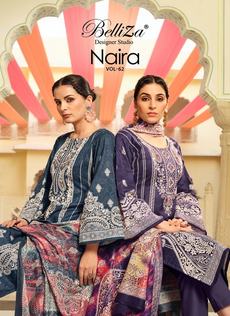 Naira Vol 62 By Belliza Printed Cotton Dress Material Wholesale Clothing Distributors In India
