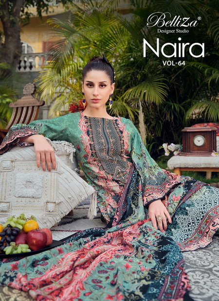 Naira Vol 64 By Belliza Printed Cotton Dress Material Wholesale Market In Surat
