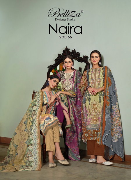 Naira Vol 66 By Belliza Daily Wear Cotton Printed Dress Material Wholesalers In Delhi
