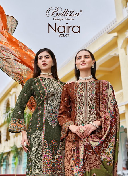 Naira Vol 71 By Belliza Cotton Printed Dress Material Wholesale Market In Surat
